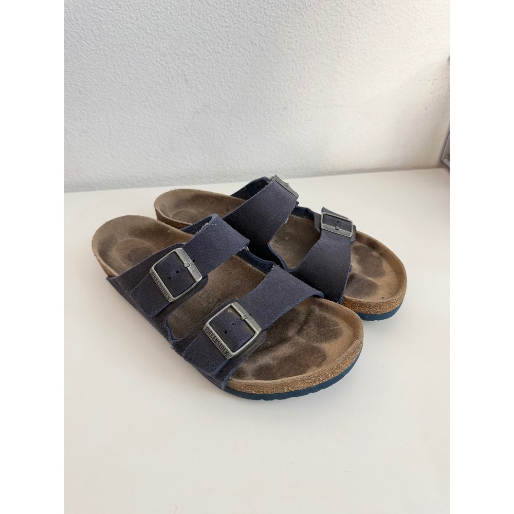 Birkenstock Arizona Navy Blue Two Strap Buckle Sandals Mens 43 L12 M10